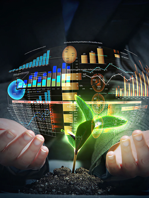 Professional working with technology to address challenges